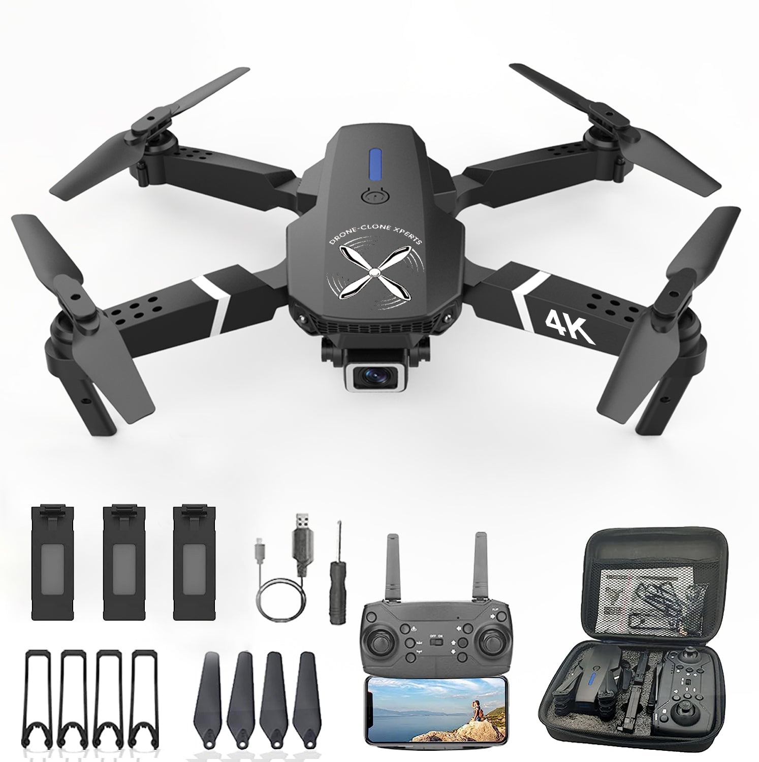 Drone Review Drone X Pro Black Falcon 4K Drone Pro Extreme Upgrade