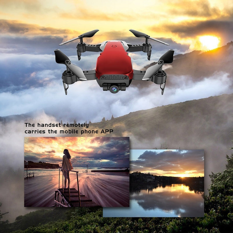 720p HD Wide-Angle Camera Drone WIFI FPV Live Video 1-Key Takeoff/Return/Land (2 Batteries)
