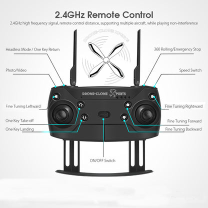 Drone-Clone Xperts Falcon 4K Drone Pro EXTREME Upgrade With 4K Camera Adults Beginners Kids, Foldable RC Quadcopter, Toys Gifts, FPV Video, Carry Case, One Key Start, Follow Mode, Includes 2 Batteries - Drone-Clone Xperts