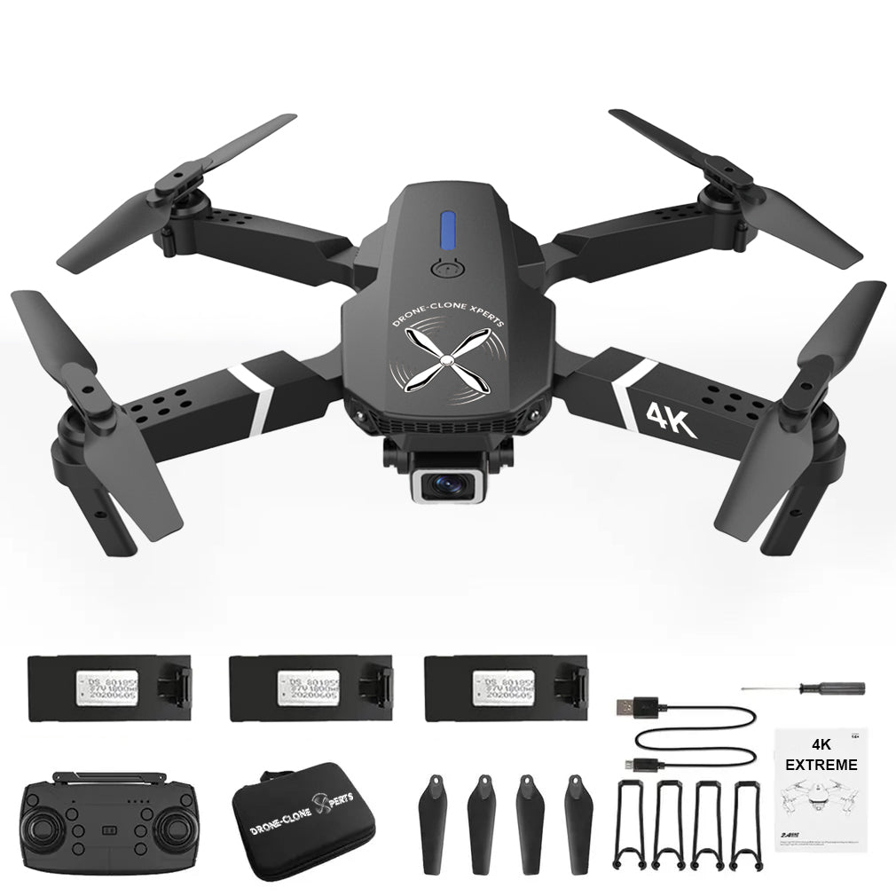 Black Falcon 4K Drone Pro EXTREME Upgrade with 4K Camera for Adults Beginners Kids, Foldable RC Quadcopter, Live Video FPV with Case and 3 Batteries