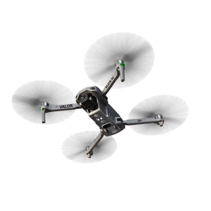 Underside view of the Valor Elite AI drone and sensing system