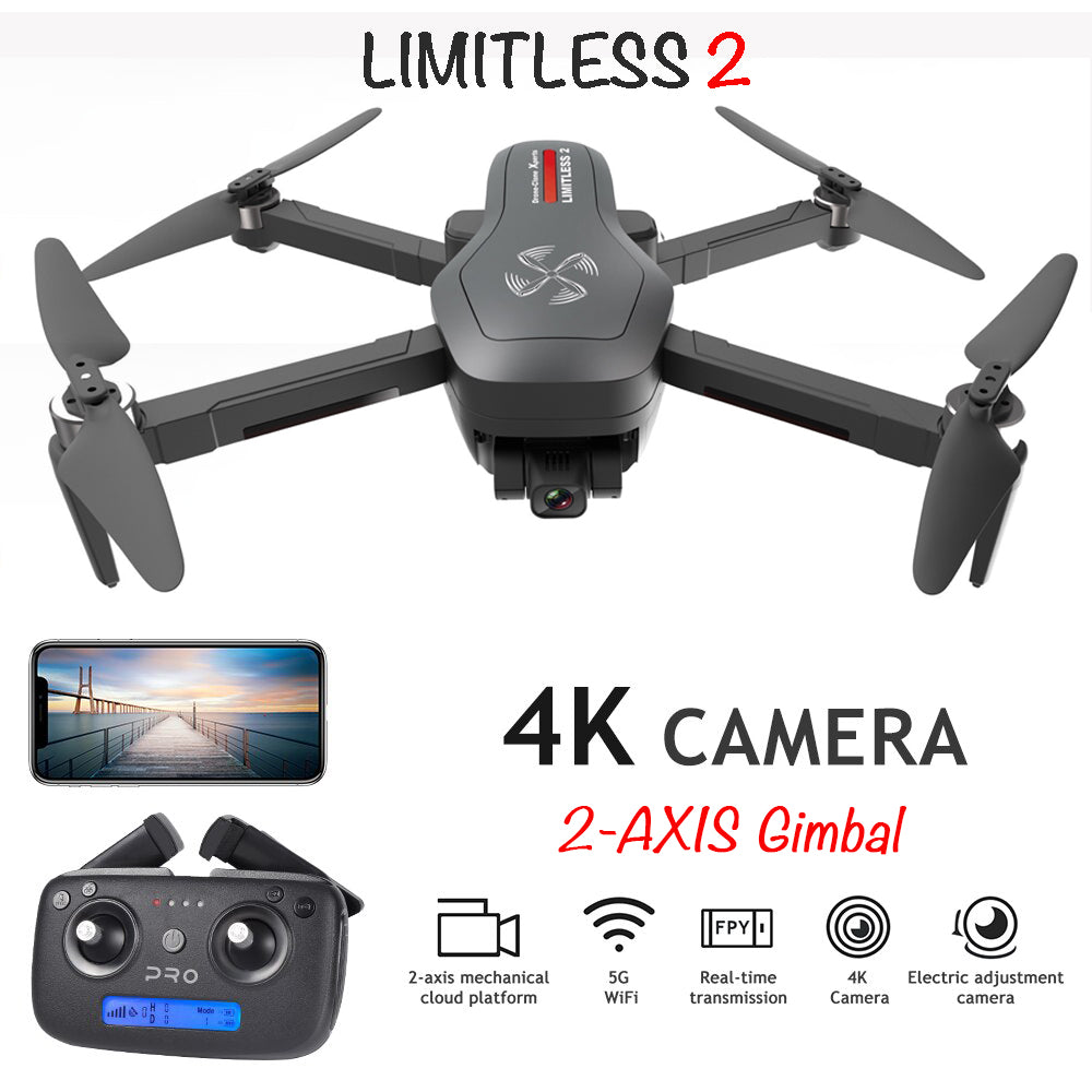 Drone X Pro LIMITLESS 2 Patriotic Special Edition w/ GPS 4K Camera WiFi FPV Live Video Follow Me RTH - Drone-Clone Xperts