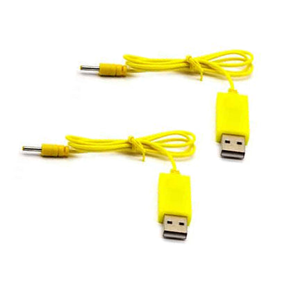 Set of 2x USB Charging Cables for Drone X Pro AIR 3.7V 1000mAh Lipo Battery - Drone-Clone Xperts