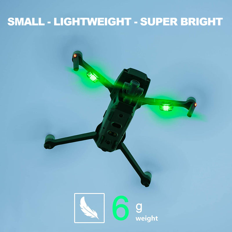 Ainiv 4PCS LED Strobe Drone Light, Aircraft Strobe Night Warning Lights, 7  Colors USB Charging Flying Anti-Collision Night Lights for Remote Control