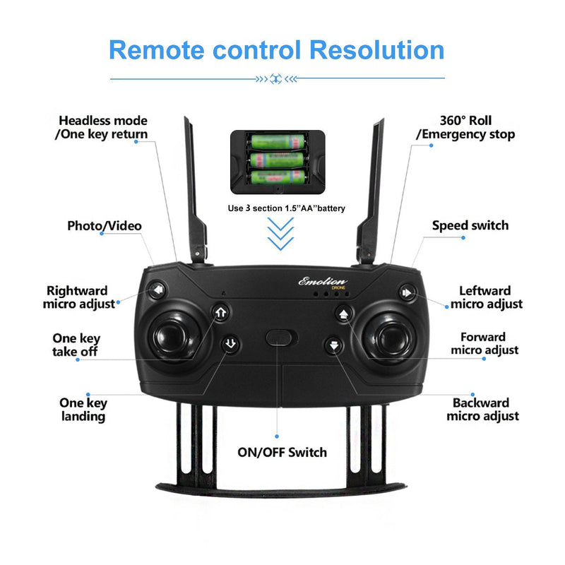 Black Bird 4K Drone Extreme Upgrade w/ Extra Batteries HD Camera Live Video WiFi FPV Voice Command