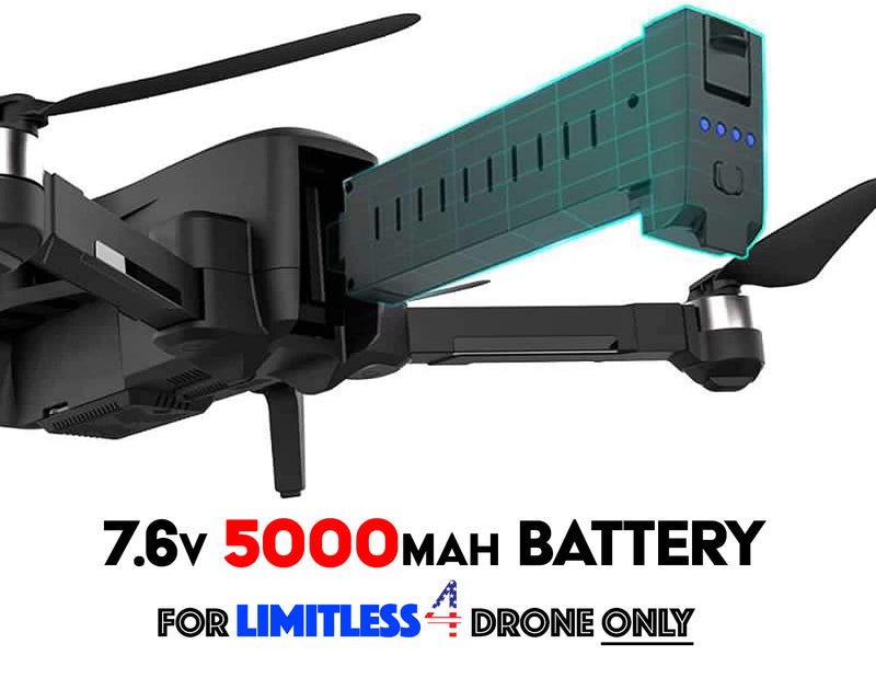 Spare BATTERY for LIMITLESS 4 GPS 4K Drone 7.6V 5000mAh (Newest Model)