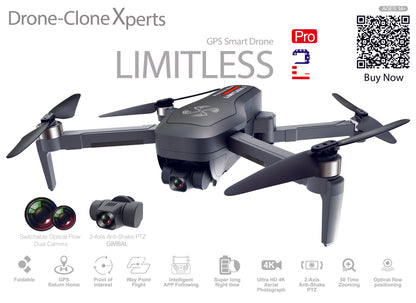 Drone X Pro LIMITLESS 2 Patriotic Special Edition w/ GPS 4K Camera WiFi FPV Live Video Follow Me RTH - Drone-Clone Xperts