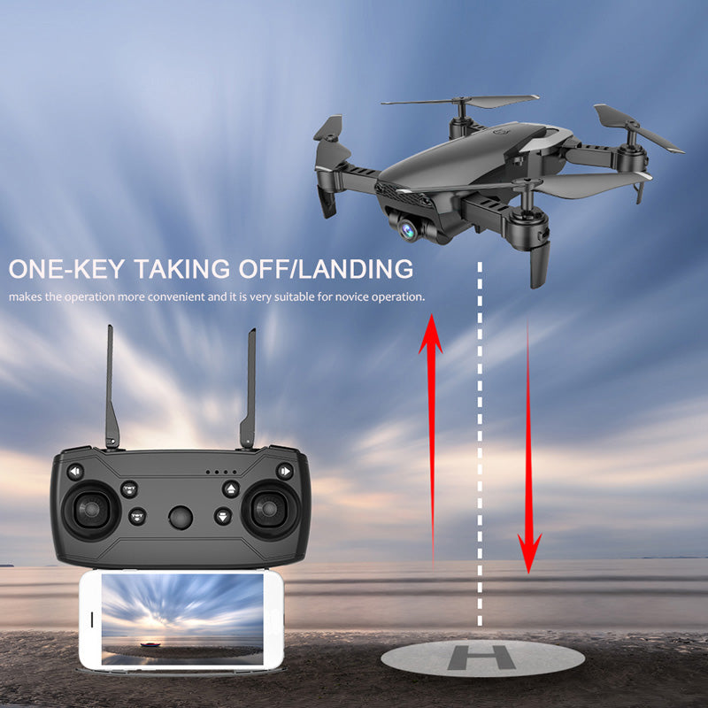 720p HD Wide-Angle Camera Drone WIFI FPV Live Video 1-Key Takeoff/Return/Land (2 Batteries)